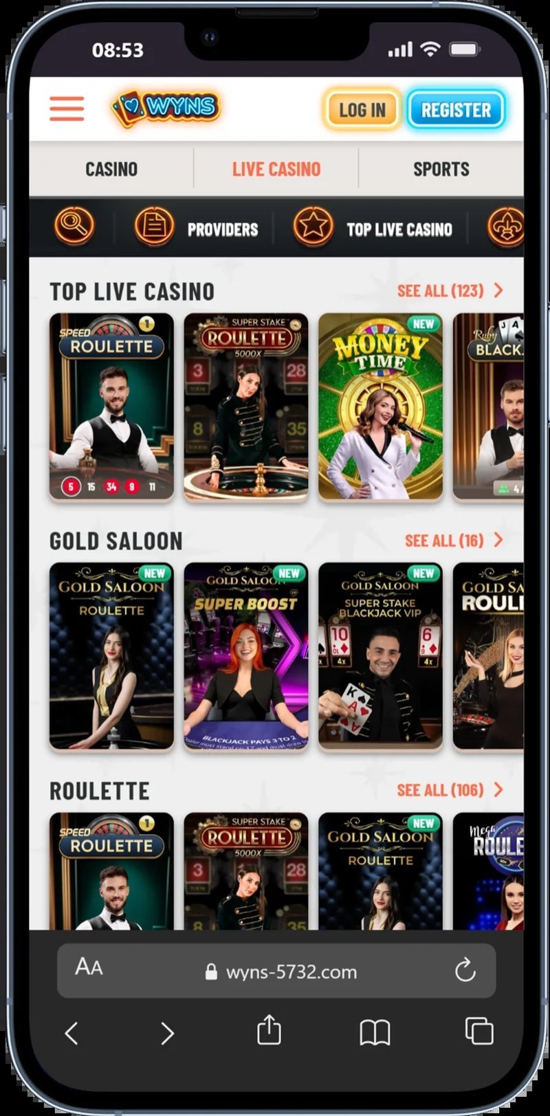 Discover wyns casino free spins